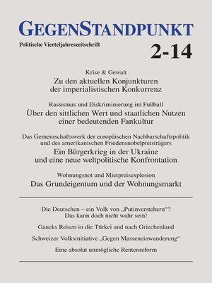 cover image of GegenStandpunkt 2-14